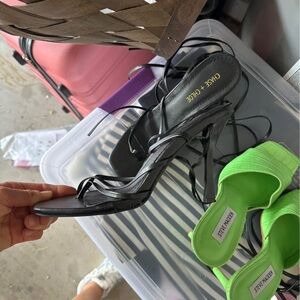 Chase + Chloe Black Platform Heels